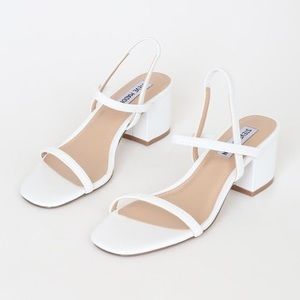 Steve Madden Inessa White Heels
